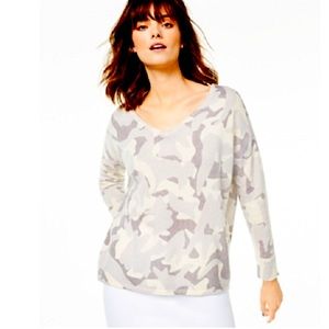 Charter Club - camo cashmere sweater